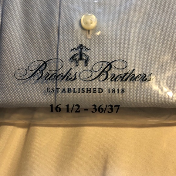 Brooks Brothers button-down light blue 16 1/2-6/7 - Picture 2 of 3
